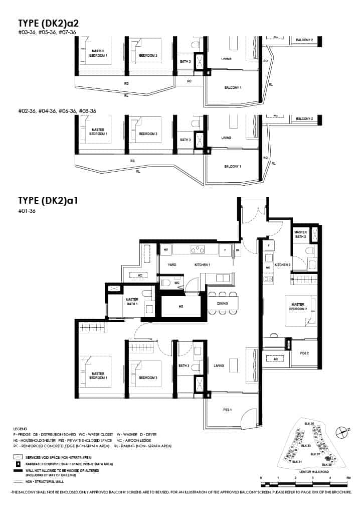 Lentor Hills Floor Plan Dual Key Type DK2a1