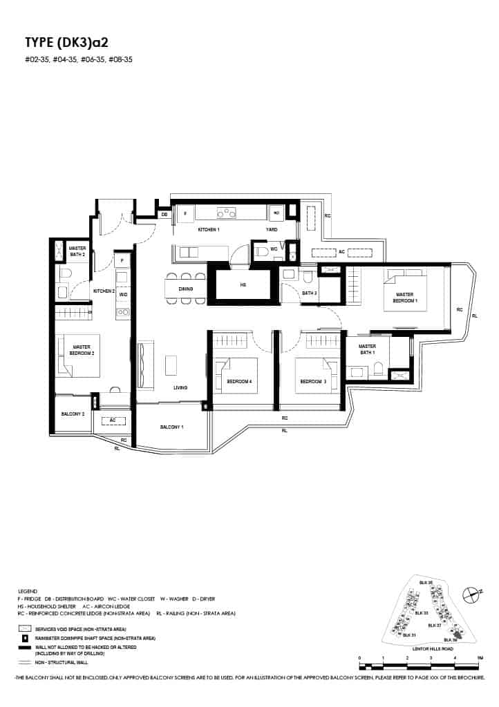 Lentor Hills Floor Plan Dual Key Type DK3a2