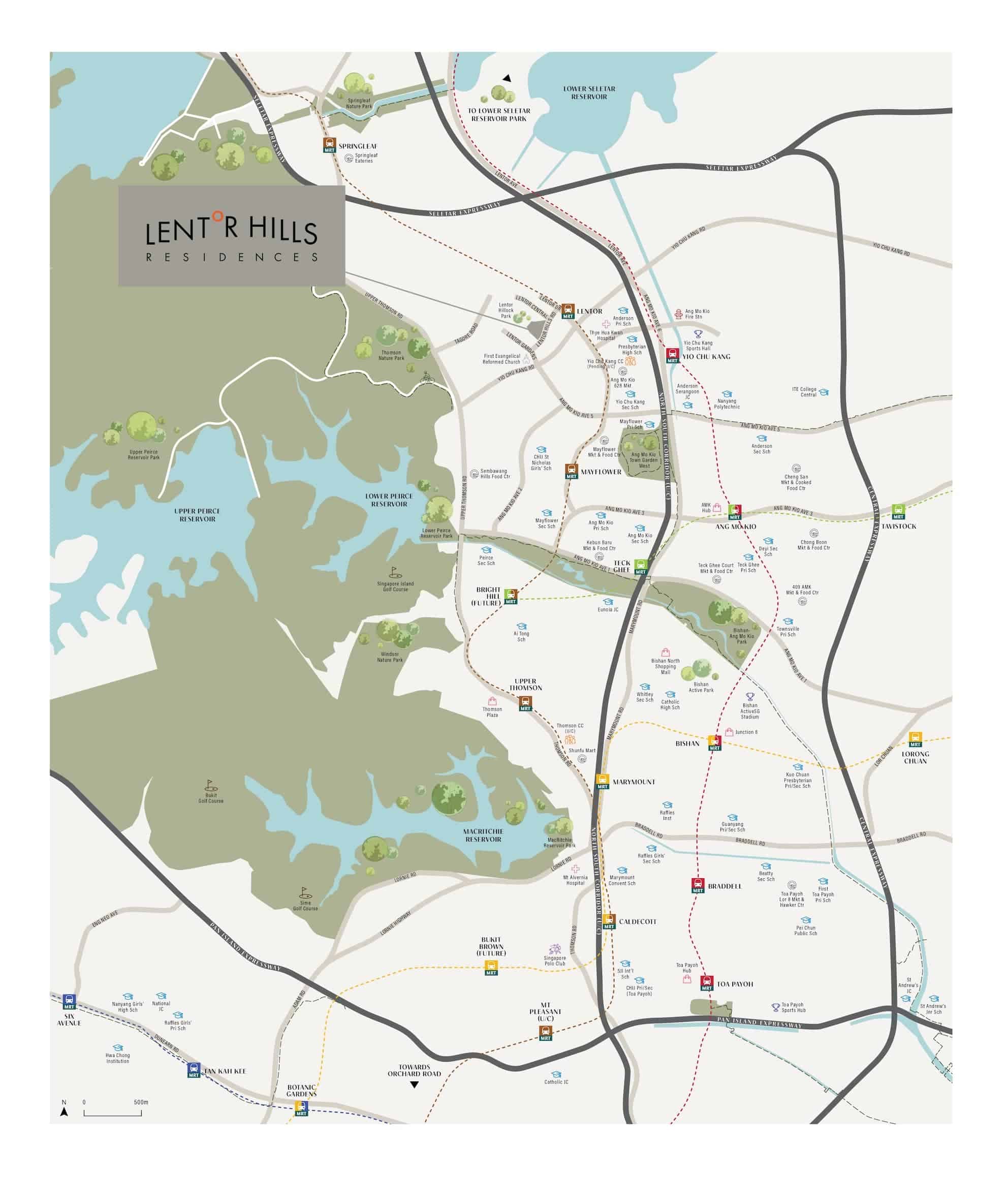 Lentor Hills Residences Location Map